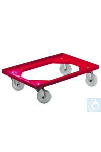 Trolley for Euronorm crates, grated bottom. Material: ABS  Trolley for Euronorm crates, grated...